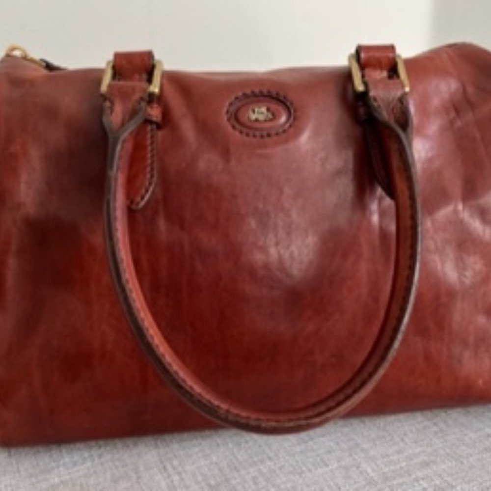 Italian brand Old Bridge leather satchel
